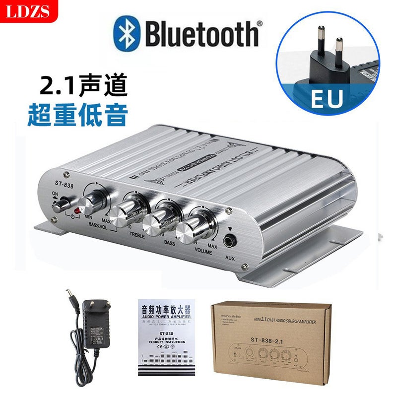 St-838 Home Car 12V Power Amplifier Bluetooth Power Amplifier 2.1 Channel Power Amplifier Ultra Subwoofer Selling - Image 2